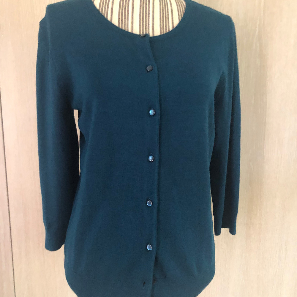 Gnw Women Blue Cardigan Small NWT